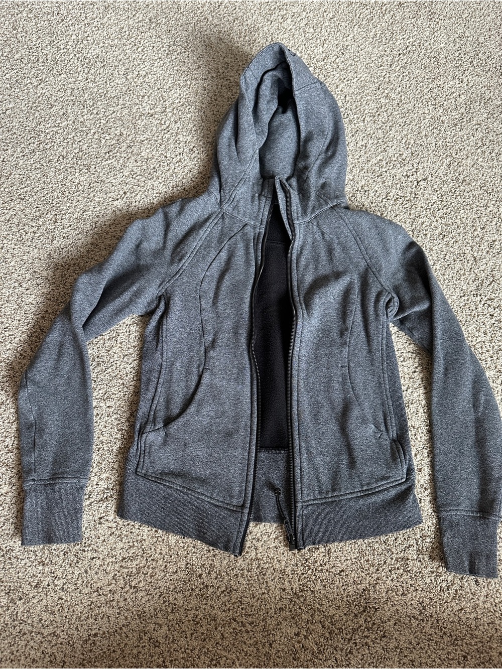 lululemon athletica Scuba Charcoal Gray Full-Zip Hoodie